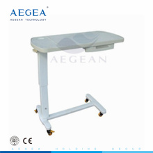 AG-OBT009 approved adjustable hospital over bed table with drawer